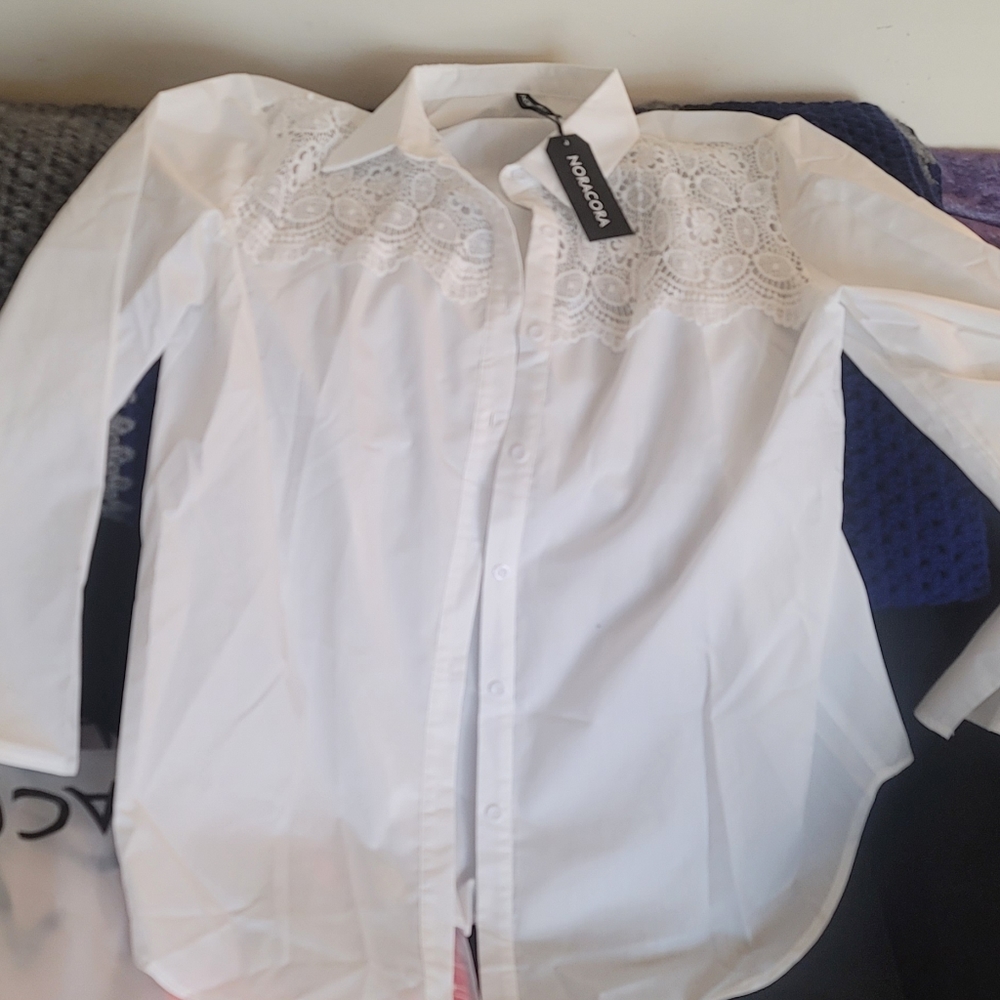 Women's White Button Down blouse